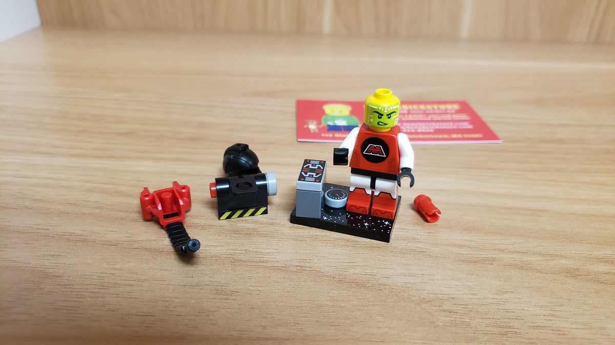 New, Sealed LEGO® Collectible Minifigures Set 71046, col26-5 - M-Tron Powerlifter, Series 26 (Complete Set with Stand and Accessories)