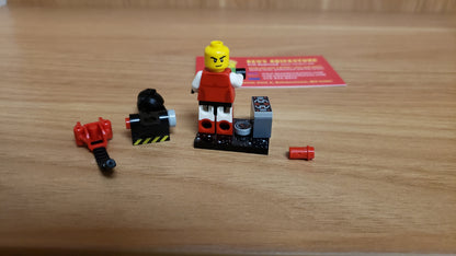 New, Sealed LEGO® Collectible Minifigures Set 71046, col26-5 - M-Tron Powerlifter, Series 26 (Complete Set with Stand and Accessories)
