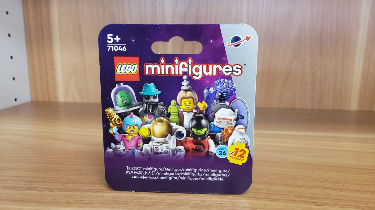 New, Sealed LEGO® Collectible Minifigures Set 71046, col26-12 - Blacktron Mutant, Series 26 (Complete Set with Stand and Accessories)