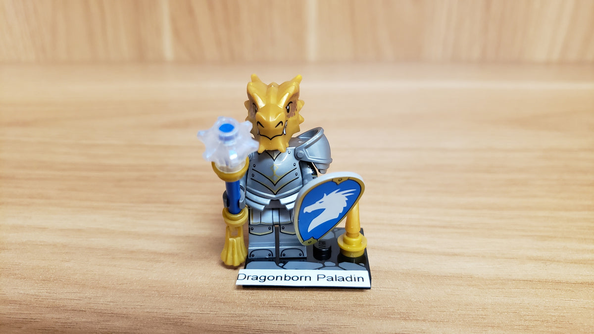 New, Sealed LEGO® Collectible Minifigures Set 71047, coldnd-4 - Dragonborn Paladin, Dungeons & Dragons (Complete Set with Stand and Accessories)