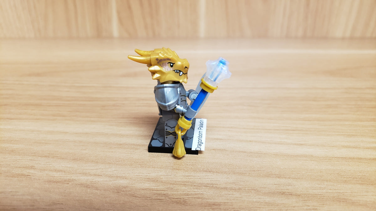 New, Sealed LEGO® Collectible Minifigures Set 71047, coldnd-4 - Dragonborn Paladin, Dungeons & Dragons (Complete Set with Stand and Accessories)