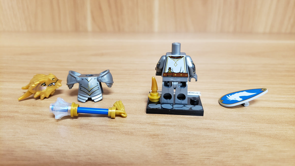 New, Sealed LEGO® Collectible Minifigures Set 71047, coldnd-4 - Dragonborn Paladin, Dungeons & Dragons (Complete Set with Stand and Accessories)
