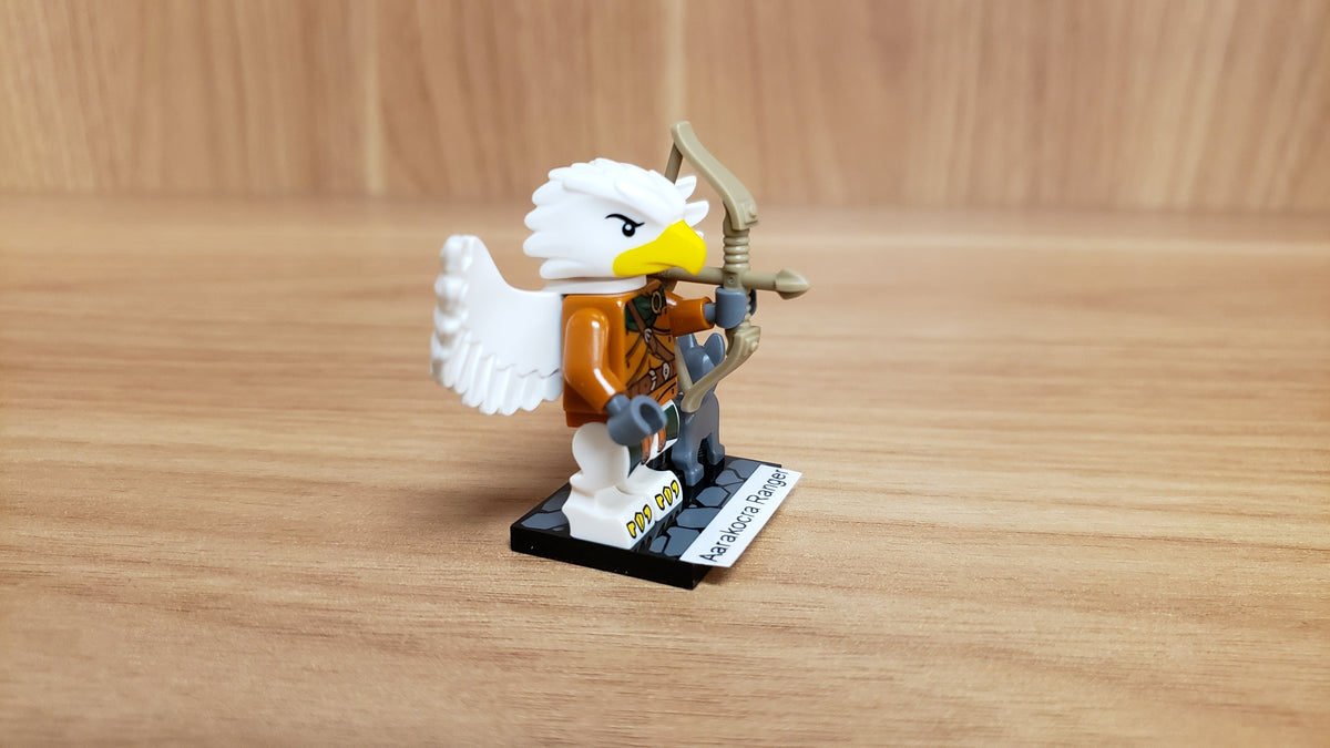 New, Complete LEGO® Collectible Minifigures Set 71047, coldnd-6 - Aarakocra Ranger, Dungeons & Dragons (Complete Set with Stand and Accessories)