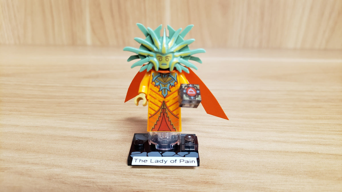 New, Sealed LEGO® Collectible Minifigures Set 71047, coldnd-10 - The Lady of Pain, Dungeons & Dragons (Complete Set with Stand and Accessories)