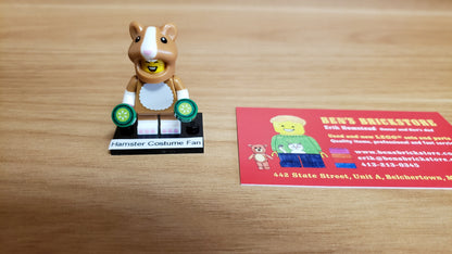 New, Sealed LEGO® Collectible Minifigures Set 71048, col27 - Hamster Costume Fan, Series 27 (Complete Set with Stand and Accessories)