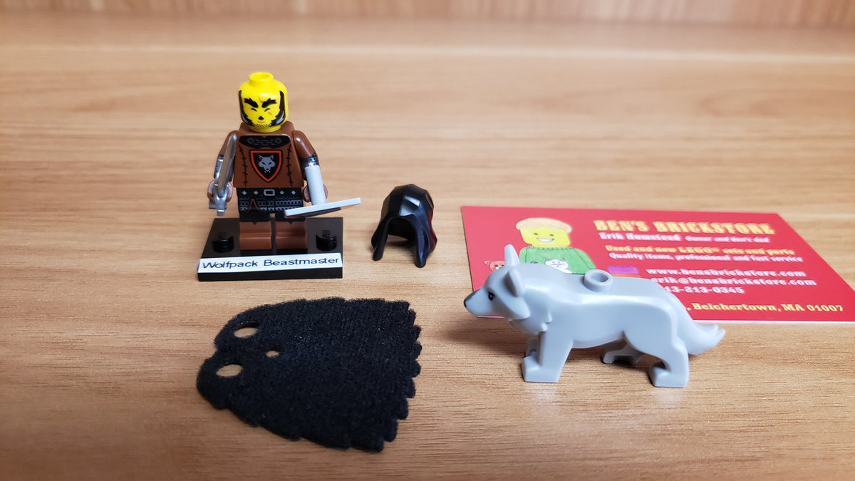 New, Sealed LEGO® Collectible Minifigures Set 71048, col27-2 - Wolfpack Beastmaster, Series 27 (Complete Set with Stand and Accessories)