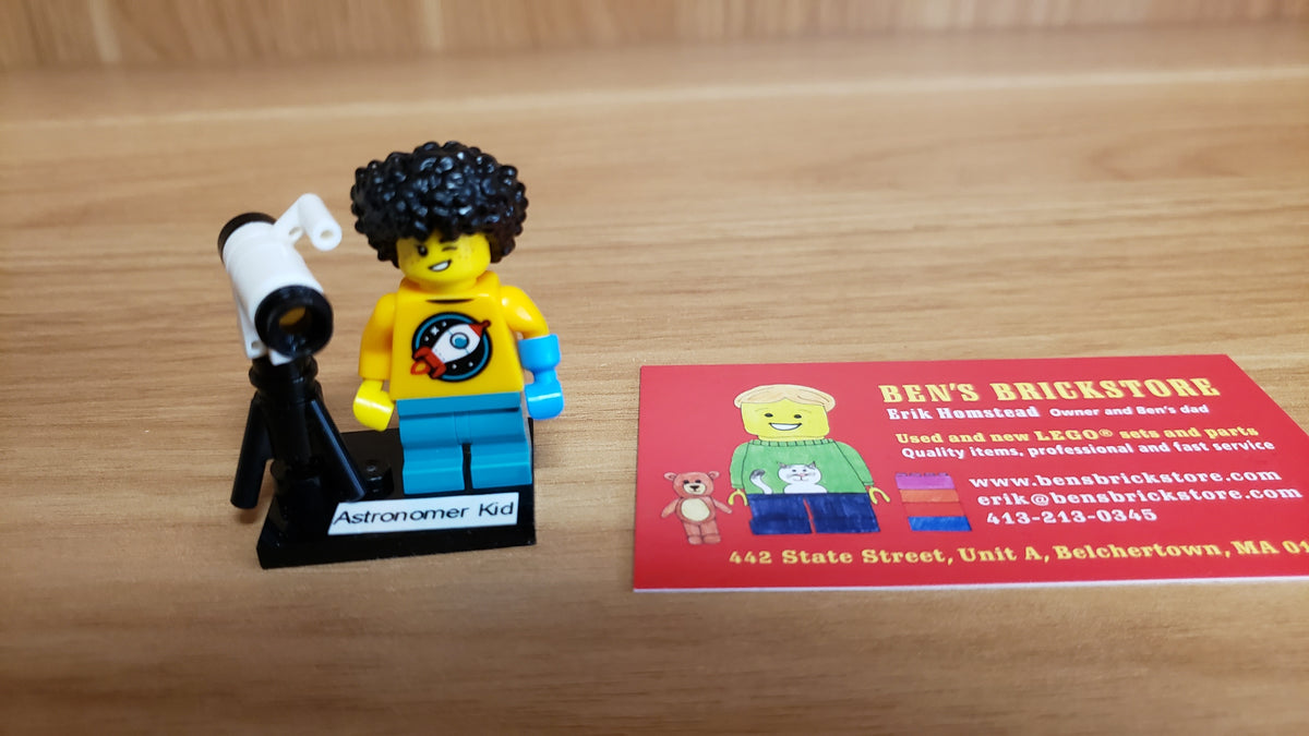 New, Sealed LEGO® Collectible Minifigures Set 71048, col27-4 - Astronomer Kid, Series 27 (Complete Set with Stand and Accessories)