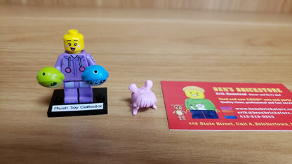 New, Sealed LEGO® Collectible Minifigures Set 71048, col27-5 - Plush Toy Collector, Series 27 (Complete Set with Stand and Accessories)