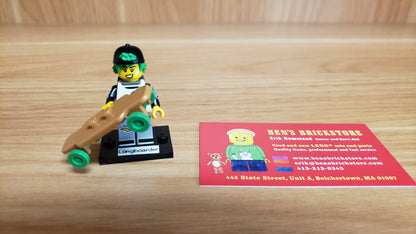 New, Sealed LEGO® Collectible Minifigures Set 71048, col27-7 - Longboarder, Series 27 (Complete Set with Stand and Accessories)
