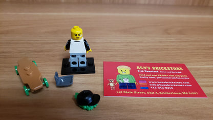 New, Sealed LEGO® Collectible Minifigures Set 71048, col27-7 - Longboarder, Series 27 (Complete Set with Stand and Accessories)