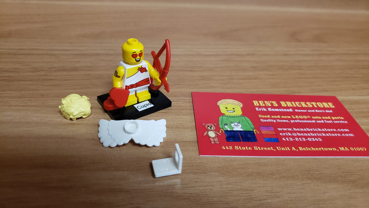 New, Sealed LEGO® Collectible Minifigures Set 71048, col27-9 - Cupid, Series 27 (Complete Set with Stand and Accessories)