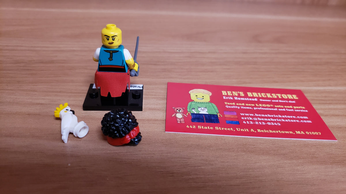 New, Sealed LEGO® Collectible Minifigures Set 71048, col27-10 - Pirate Quartermaster, Series 27 (Complete Set with Stand and Accessories)