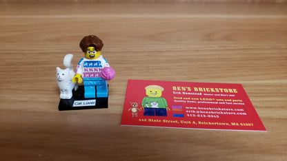 New, Sealed LEGO® Collectible Minifigures Set 71048, col27-11 - Cat Lover, Series 27 (Complete Set with Stand and Accessories)