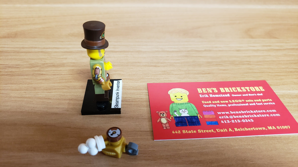 New, Sealed LEGO® Collectible Minifigures Set 71048, col27-12 - Steampunk Inventor, Series 27 (Complete Set with Stand and Accessories)