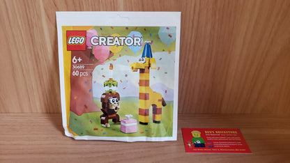 New, Sealed LEGO® Creator Set 30689 - Birthday Party Animals paper bag (60 pcs)