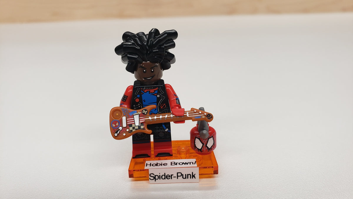 New, Sealed LEGO® 71050 Spider-Man Across the Spider-Verse Collectible Minifigures, colspi-2 - Hobie Brown / Spider-Punk (Complete Set with Stand and Accessories)