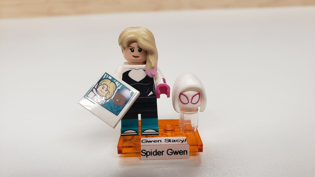 New, Sealed LEGO® 71050 Spider-Man Across the Spider-Verse Collectible Minifigures, colspi-4 - Gwen Stacy / Spider Gwen (Complete Set with Stand and Accessories)