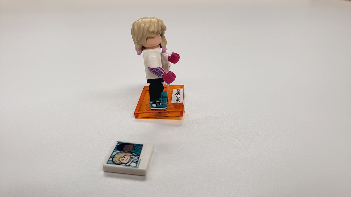 New, Sealed LEGO® 71050 Spider-Man Across the Spider-Verse Collectible Minifigures, colspi-4 - Gwen Stacy / Spider Gwen (Complete Set with Stand and Accessories)