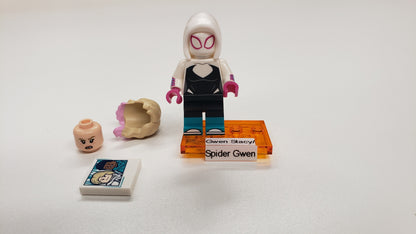 New, Sealed LEGO® 71050 Spider-Man Across the Spider-Verse Collectible Minifigures, colspi-4 - Gwen Stacy / Spider Gwen (Complete Set with Stand and Accessories)