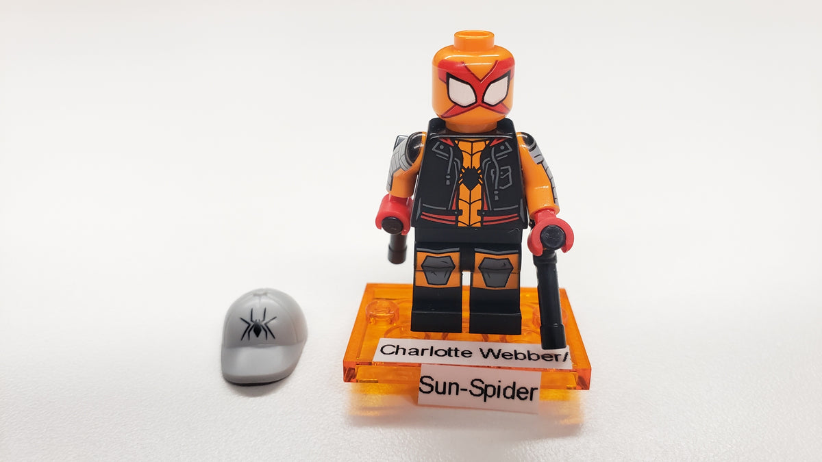 New, Sealed LEGO® 71050 Spider-Man Across the Spider-Verse Collectible Minifigures, colspi-8 - Charlotte Webber/Sun-Spider (Complete Set with Stand and Accessories)