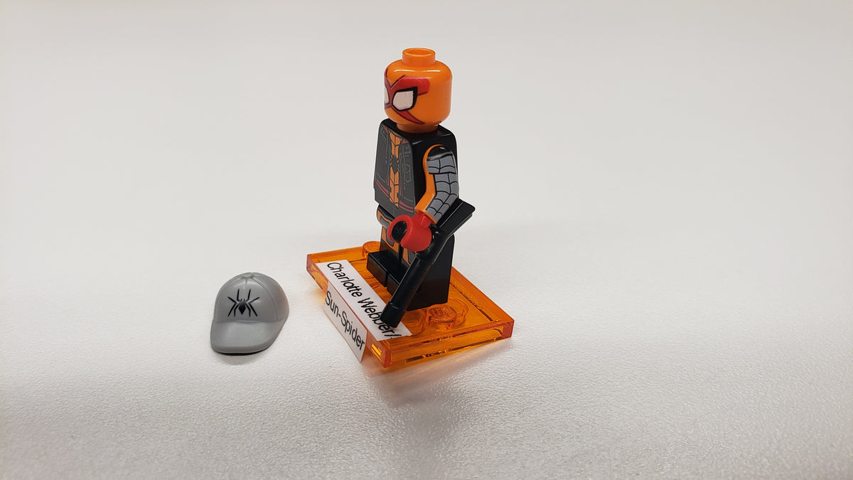 New, Sealed LEGO® 71050 Spider-Man Across the Spider-Verse Collectible Minifigures, colspi-8 - Charlotte Webber/Sun-Spider (Complete Set with Stand and Accessories)