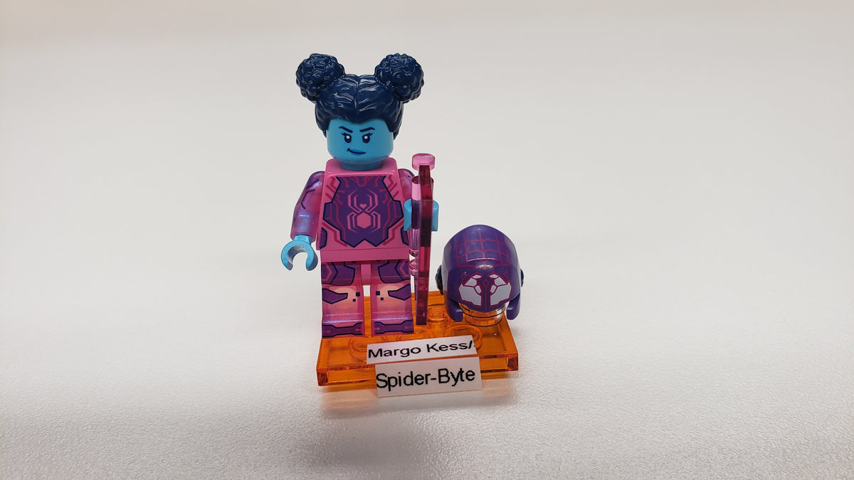 New, Sealed LEGO® 71050 Spider-Man Across the Spider-Verse Collectible Minifigures, colspi-9- Margo Kess/Spider-Byte (Complete Set with Stand and Accessories)