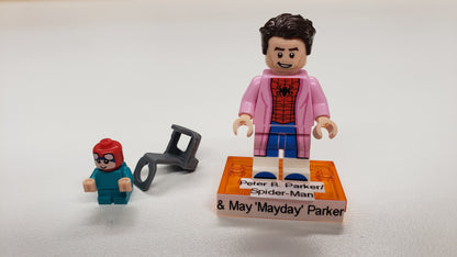 New, Sealed LEGO® 71050 Spider-Man Across the Spider-Verse Collectible Minifigures, colspi-10 - Spider-Man & 'Mayday' Parker (Complete Set with Stand and Accessories)