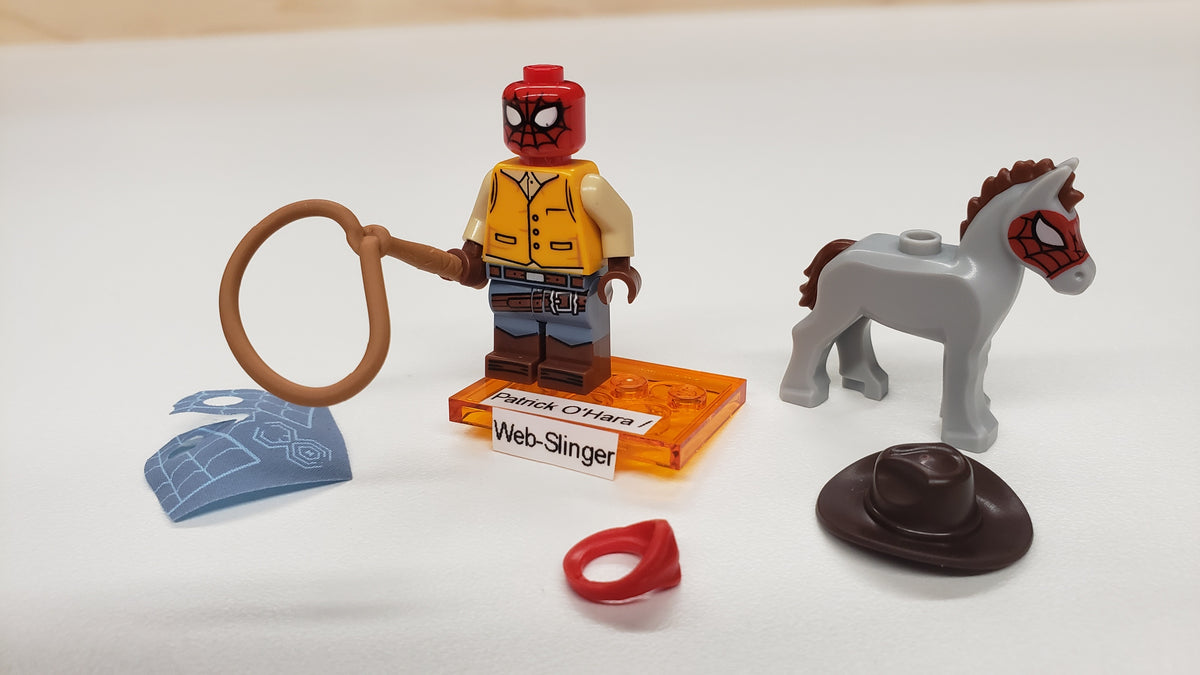 New, Sealed LEGO® 71050 Spider-Man Across the Spider-Verse Collectible Minifigures, colspi-1 1- Patrick O'Hara/Web-Slinger (Complete Set with Stand and Accessories)
