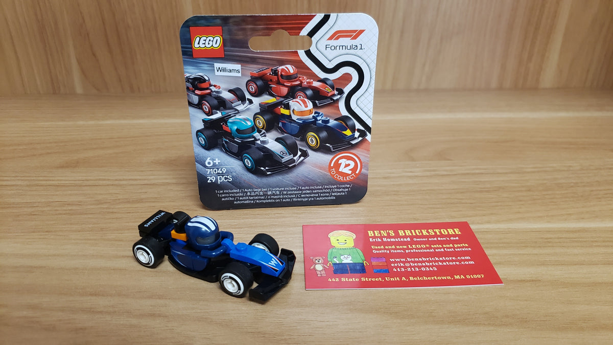 New, Sealed LEGO® Collectibles Set 71049, colf1rc-7 - Williams F1 Team Race Car, F1 Collectible Race Cars