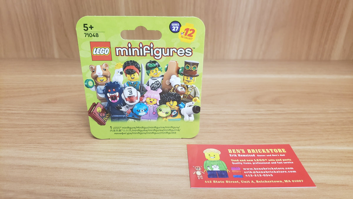 New, Sealed LEGO® Collectible Minifigures Set 71048, col27 - Hamster Costume Fan, Series 27 (Complete Set with Stand and Accessories)
