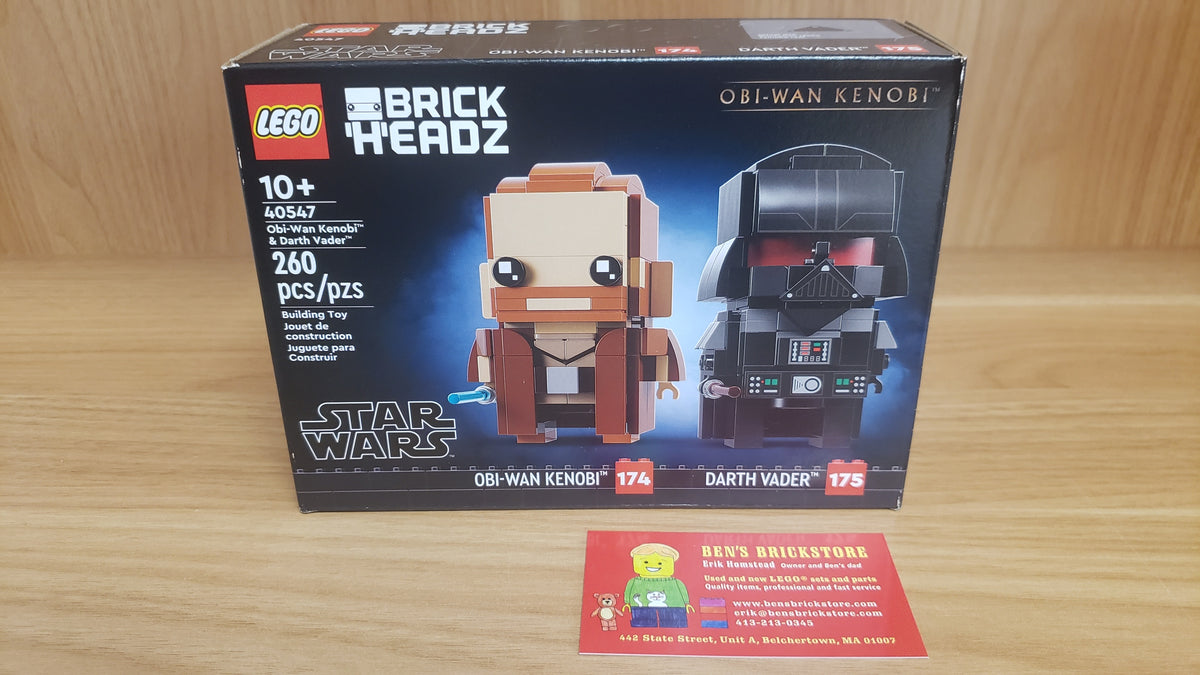 New, Sealed LEGO® BrickHeadz Star Wars Set 40547 - Obi-Wan Kenobi & Darth Vader (260 pcs)