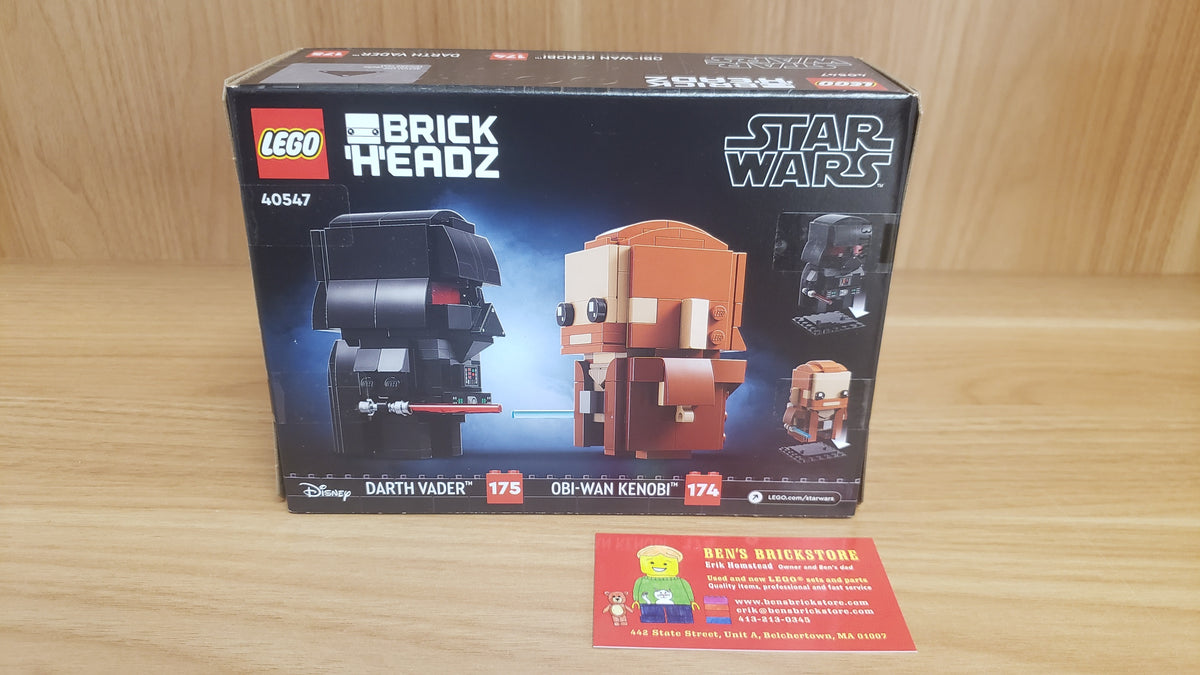 New, Sealed LEGO® BrickHeadz Star Wars Set 40547 - Obi-Wan Kenobi & Darth Vader (260 pcs)