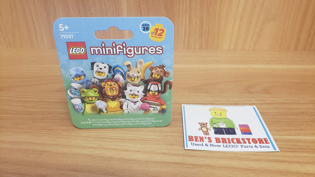 New, Sealed LEGO® Collectible Minifigures Set 71051, col28-7 - Dalmatian Costume Fan, Series 28 (Complete Set with Stand and Accessories)