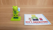 New, Sealed LEGO® Collectible Minifigures Set 71051, col28-5 - Frog Costume Fan, Series 28 (Complete Set with Stand and Accessories)