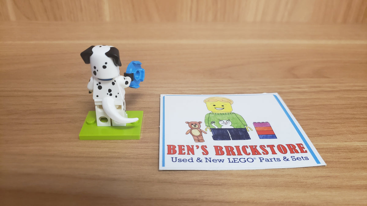 New, Sealed LEGO® Collectible Minifigures Set 71051, col28-7 - Dalmatian Costume Fan, Series 28 (Complete Set with Stand and Accessories)
