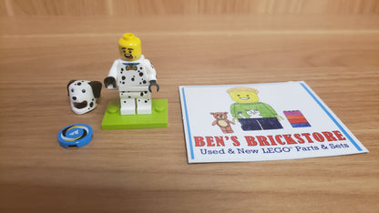 New, Sealed LEGO® Collectible Minifigures Set 71051, col28-7 - Dalmatian Costume Fan, Series 28 (Complete Set with Stand and Accessories)