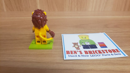 New, Sealed LEGO® Collectible Minifigures Set 71051, col28-11 - Lion Costume Fan, Series 28 (Complete Set with Stand and Accessories)