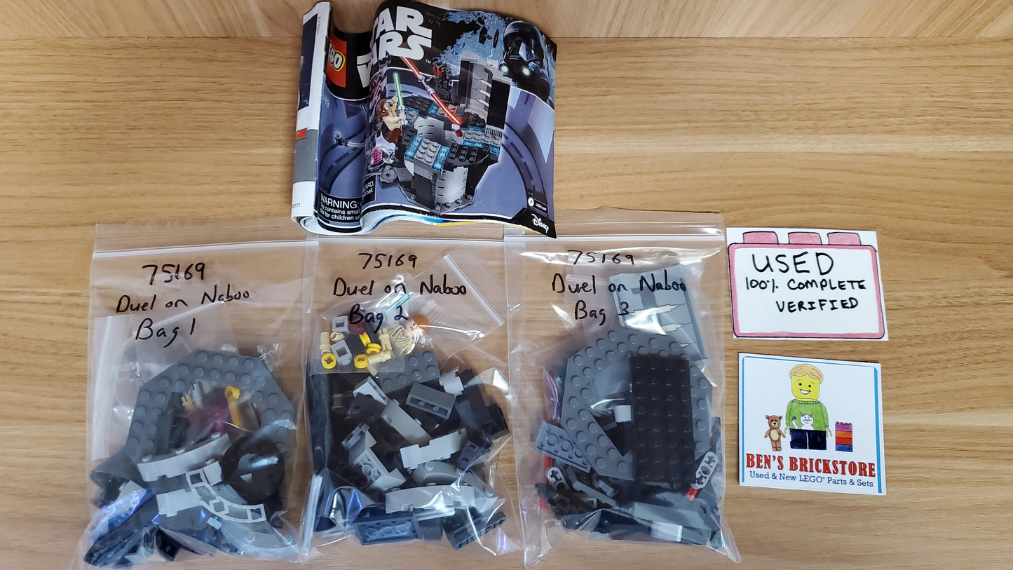 Used, Complete, LEGO® Star Wars™ Duel on Naboo 75169 ( 208 Pieces) SLIGHTLY CRUSHED BOX