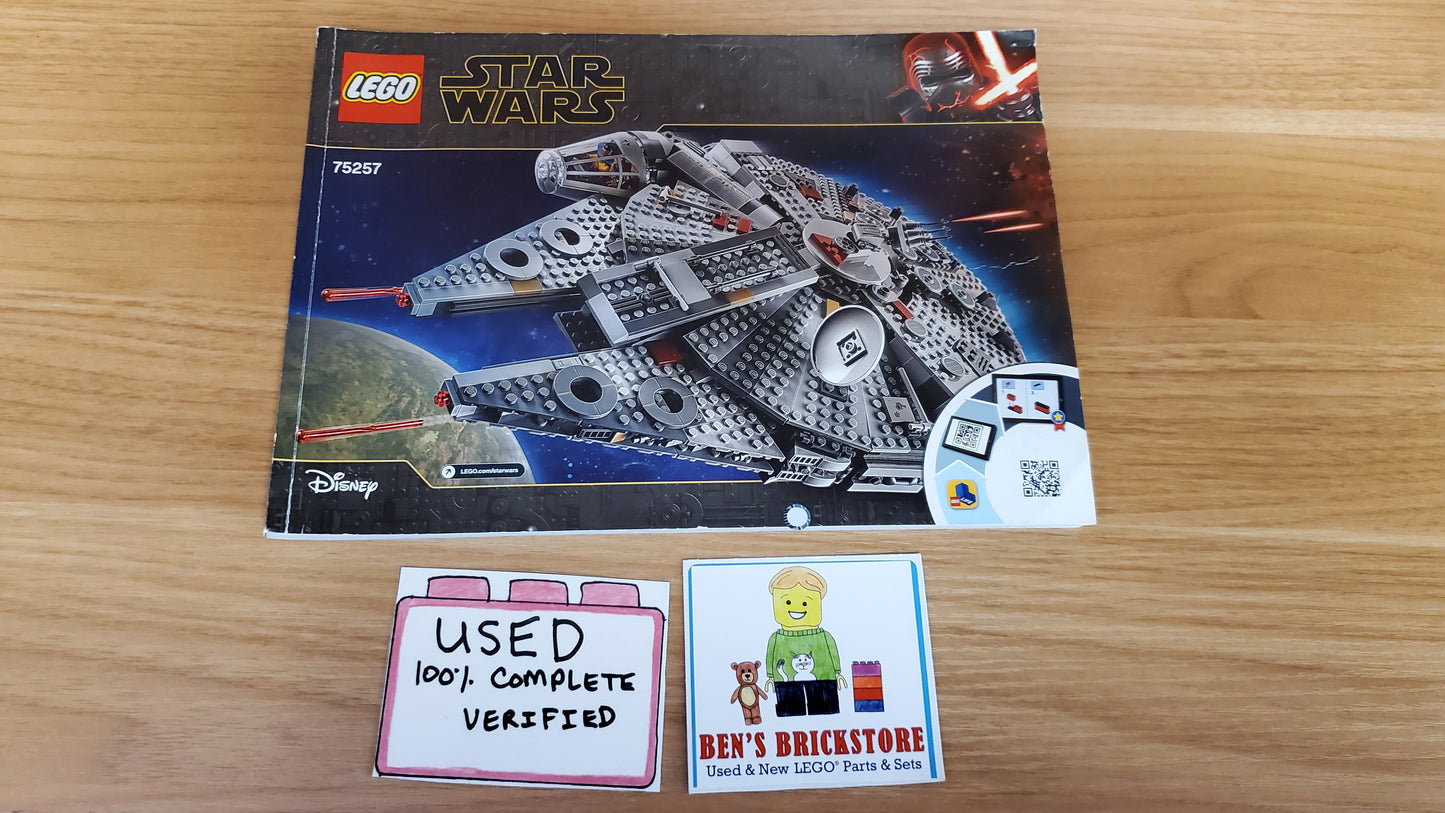 Used, INCOMPLETE, PREASSEMBLED, LEGO® Star Wars: The Rise of Skywalker Millennium Falcon™ 75257 Building Kit (1,351 Pieces)
