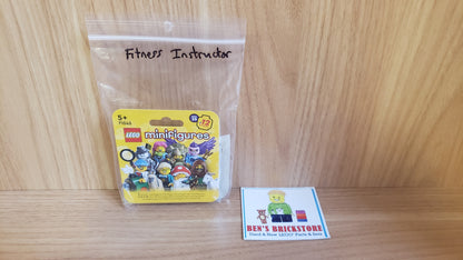 New, Complete LEGO® Collectible Minifigures Set col25-7 - Fitness Instructor, Series 25 (Complete Set with Stand and Accessories)