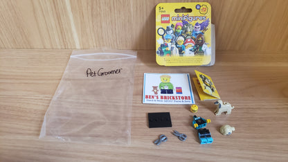 New, Complete LEGO® Collectible Minifigures Set col25-12 - Pet Groomer, Series 25 (Complete Set with Stand and Accessories)