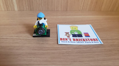 New, Complete LEGO® Collectible Minifigures Set col25-10 - Train Kid, Series 25 (Complete Set with Stand and Accessories)