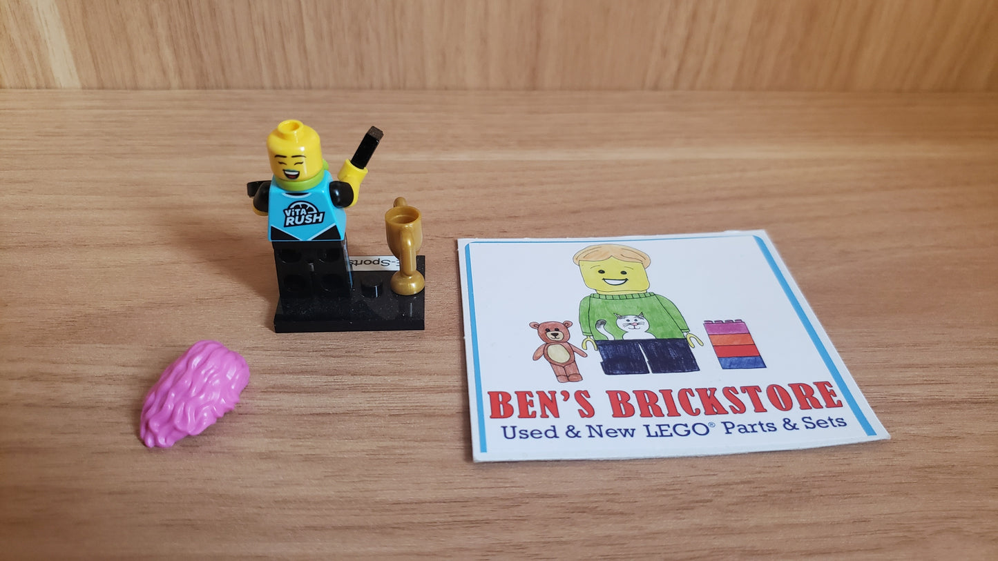 New, Complete LEGO® Collectible Minifigures Set col25-2 - E-Sports Gamer, Series 25 (Complete Set with Stand and Accessories)