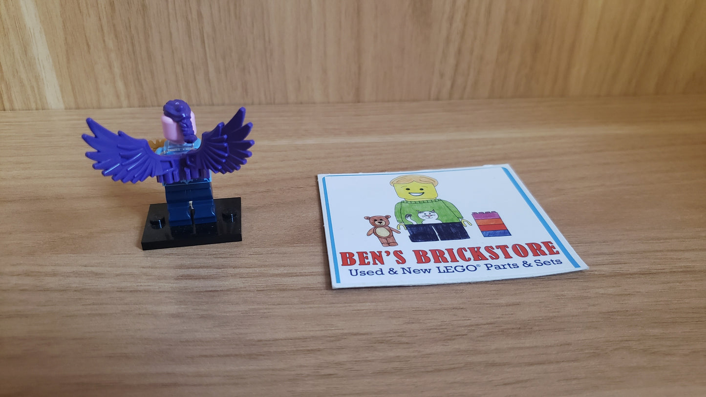 New, Complete LEGO® Collectible Minifigures Set col25-9 - Harpy, Series 25 (Complete Set with Stand and Accessories)