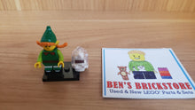 Used LEGO® Collectible Minifigures Set col23-5 - Holiday Elf, Series 23 (Complete Set with Stand and Accessories)