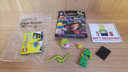 New, Complete LEGO® Collectible Minifigures Set col14-5 - Plant Monster, Series 14 (Complete Set with Stand and Accessories)