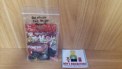 New, Complete LEGO® Collectible Minifigures Set col07-14 - Evil Knight, Series 7 (Complete Set with Stand and Accessories)