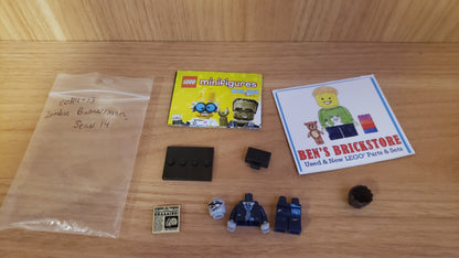 New, INCOMPLETE LEGO® Collectible Minifigures Set col14-13 - Zombie Businessman, Series 14 (Complete Set with Stand and Accessories)
