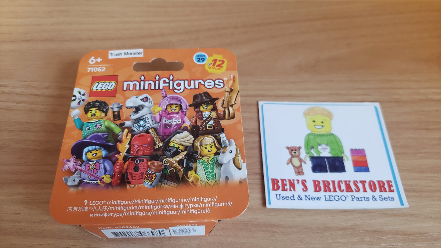 New, Sealed LEGO® Collectible Minifigures Set col29-6 Trash Monster, Series 29 (Complete Set with Stand and Accessories)