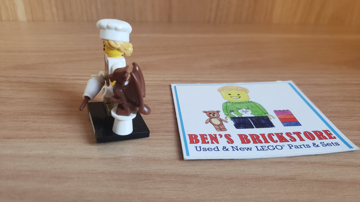 New, Sealed LEGO® Collectible Minifigures Set col29-7 Chocolatier, Series 29 (Complete Set with Stand and Accessories)